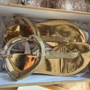 Michael Kors Gold Sandals